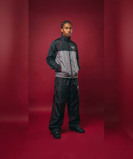 Black and grey tracksuit