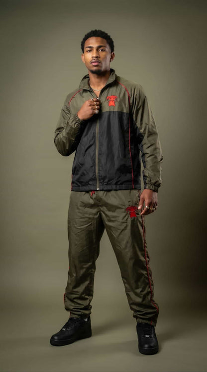 Olive Green and Black tracksuit